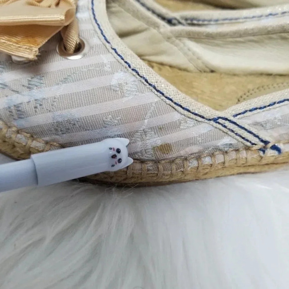 Kenzie Striped Espadrilles Bow 7.5 - Picture 14 of 16